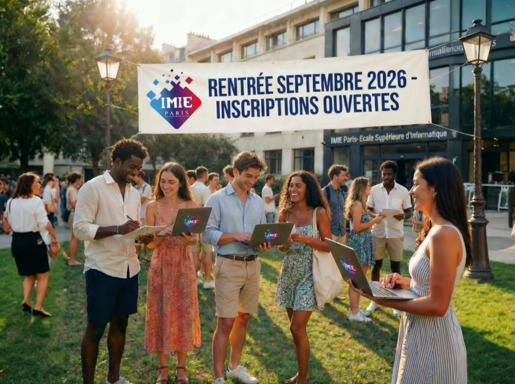 Photo en extérieure de l'admission au sein d'IMIE Paris